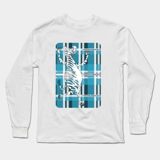 Zebra Plaid Mad Long Sleeve T-Shirt